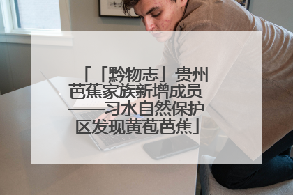 「黔物志」贵州芭蕉家族新增成员——习水自然保护区发现黄苞芭蕉