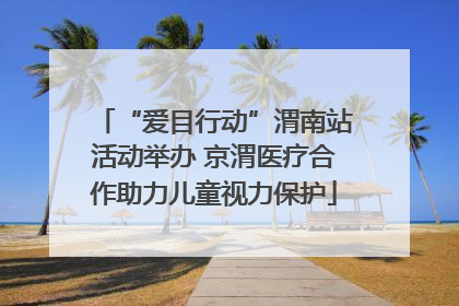 “爱目行动”渭南站活动举办 京渭医疗合作助力儿童视力保护