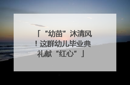 “幼苗”沐清风！这群幼儿毕业典礼献“红心”
