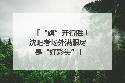 “旗”开得胜！沈阳考场外满眼尽是“好彩头”