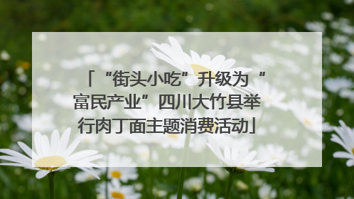 “街头小吃”升级为“富民产业”四川大竹县举行肉丁面主题消费活动