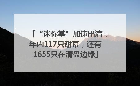 “迷你基”加速出清：年内117只谢幕，还有1655只在清盘边缘