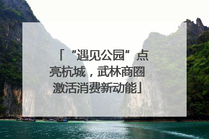 “遇见公园”点亮杭城，武林商圈激活消费新动能