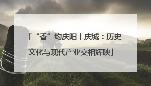“香”约庆阳丨庆城：历史文化与现代产业交相辉映