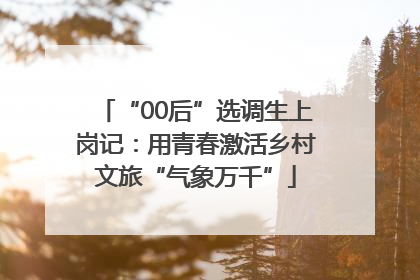 “00后”选调生上岗记：用青春激活乡村文旅“气象万千”