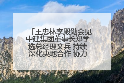 王忠林李殿勋会见中建集团董事长郑学选总经理文兵 持续深化央地合作 协力推动支点建设