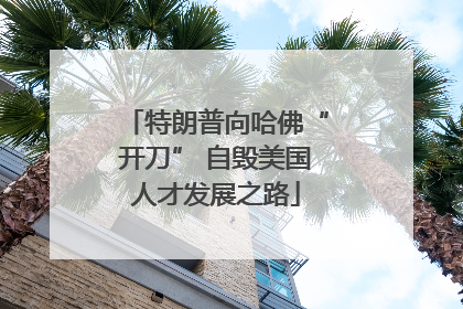 特朗普向哈佛“开刀” 自毁美国人才发展之路