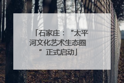 石家庄：“太平河文化艺术生态圈”正式启动