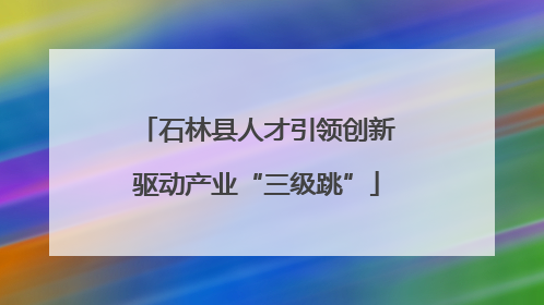 石林县人才引领创新驱动产业“三级跳”