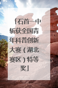 石首一中斩获全国青年科普创新大赛（湖北赛区）特等奖