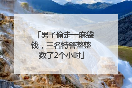 男子偷走一麻袋钱，三名特警整整数了2个小时
