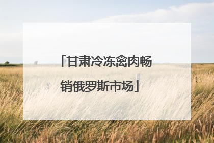 甘肃冷冻禽肉畅销俄罗斯市场