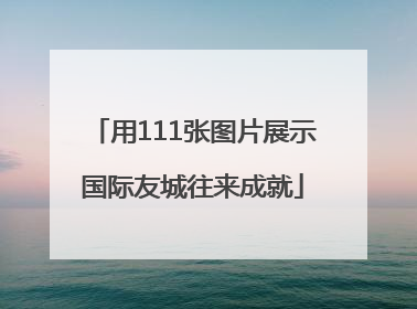 用111张图片展示国际友城往来成就