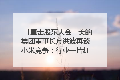 直击股东大会｜美的集团董事长方洪波再谈小米竞争：行业一片红海，打法已固定，无论谁胜都是消耗战