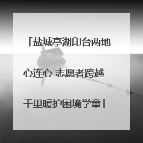 盐城亭湖印台两地心连心 志愿者跨越千里暖护困境学童