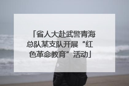 省人大赴武警青海总队某支队开展“红色革命教育”活动
