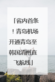 省内首条！青岛机场开通青岛至韩国清州直飞航线