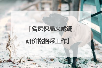 省医保局来威调研价格招采工作