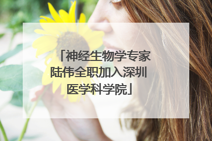 神经生物学专家陆伟全职加入深圳医学科学院