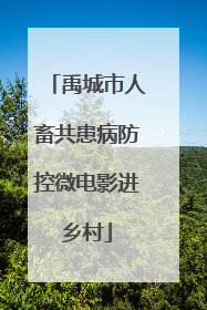 禹城市人畜共患病防控微电影进乡村
