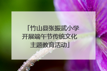 竹山县张振武小学开展端午节传统文化主题教育活动