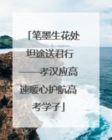 笔墨生花处 坦途送君行——孝汉应高速暖心护航高考学子