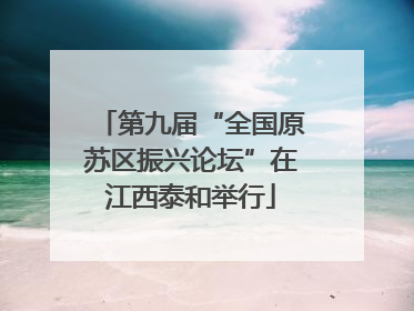 第九届“全国原苏区振兴论坛”在江西泰和举行