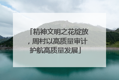 精神文明之花绽放，周村以高质量审计护航高质量发展