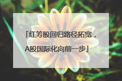 红筹股回归路径拓宽，A股国际化向前一步