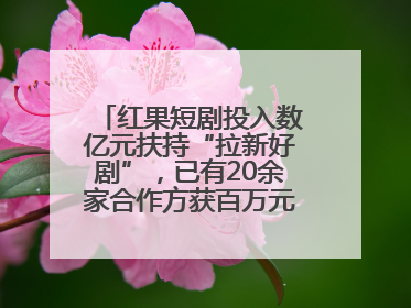 红果短剧投入数亿元扶持“拉新好剧”，已有20余家合作方获百万元额外激励