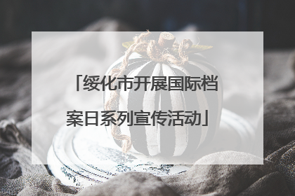 绥化市开展国际档案日系列宣传活动