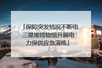 保障突发情况不断电 三星堆博物馆开展电力保供应急演练