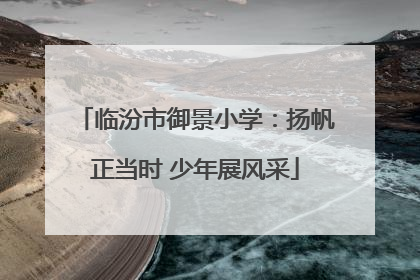 临汾市御景小学：扬帆正当时 少年展风采