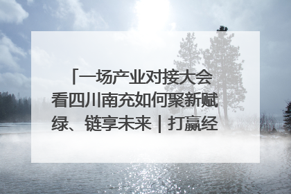一场产业对接大会 看四川南充如何聚新赋绿、链享未来｜打赢经济发展翻身仗