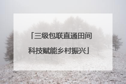 三级包联直通田间 科技赋能乡村振兴