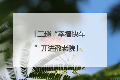 三趟“幸福快车”开进敬老院
