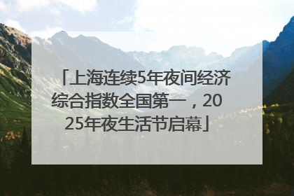 上海连续5年夜间经济综合指数全国第一，2025年夜生活节启幕