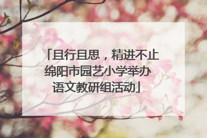 且行且思，精进不止 绵阳市园艺小学举办语文教研组活动