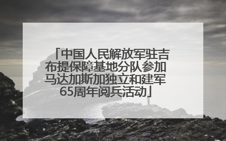 中国人民解放军驻吉布提保障基地分队参加马达加斯加独立和建军65周年阅兵活动