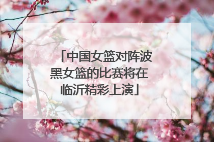 中国女篮对阵波黑女篮的比赛将在临沂精彩上演