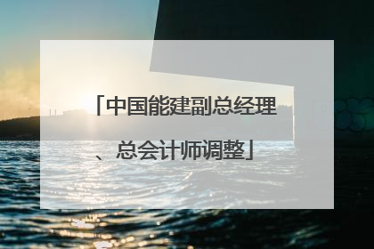 中国能建副总经理、总会计师调整