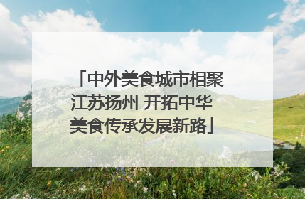 中外美食城市相聚江苏扬州 开拓中华美食传承发展新路