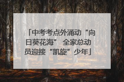 中考考点外涌动“向日葵花海” 全家总动员迎接“凯旋”少年