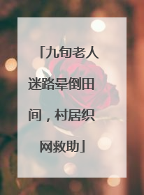 九旬老人迷路晕倒田间，村居织网救助