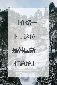 介绍一下，这位是韩国新任总统
