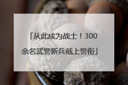 从此成为战士！300余名武警新兵戴上警衔