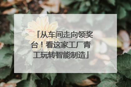 从车间走向领奖台！看这家工厂青工玩转智能制造
