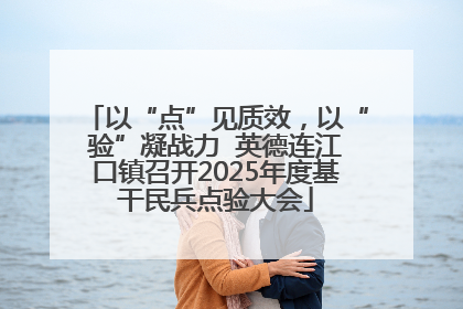 以“点”见质效，以“验”凝战力  英德连江口镇召开2025年度基干民兵点验大会