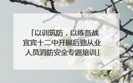 以训筑防，以练备战 宜宾十二中开展后勤从业人员消防安全专题培训