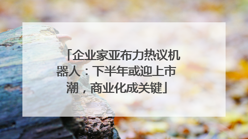 企业家亚布力热议机器人：下半年或迎上市潮，商业化成关键
